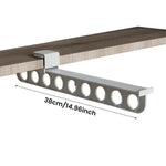 Closet Organizer Rail Retractable No-Drill Adhesive Mount