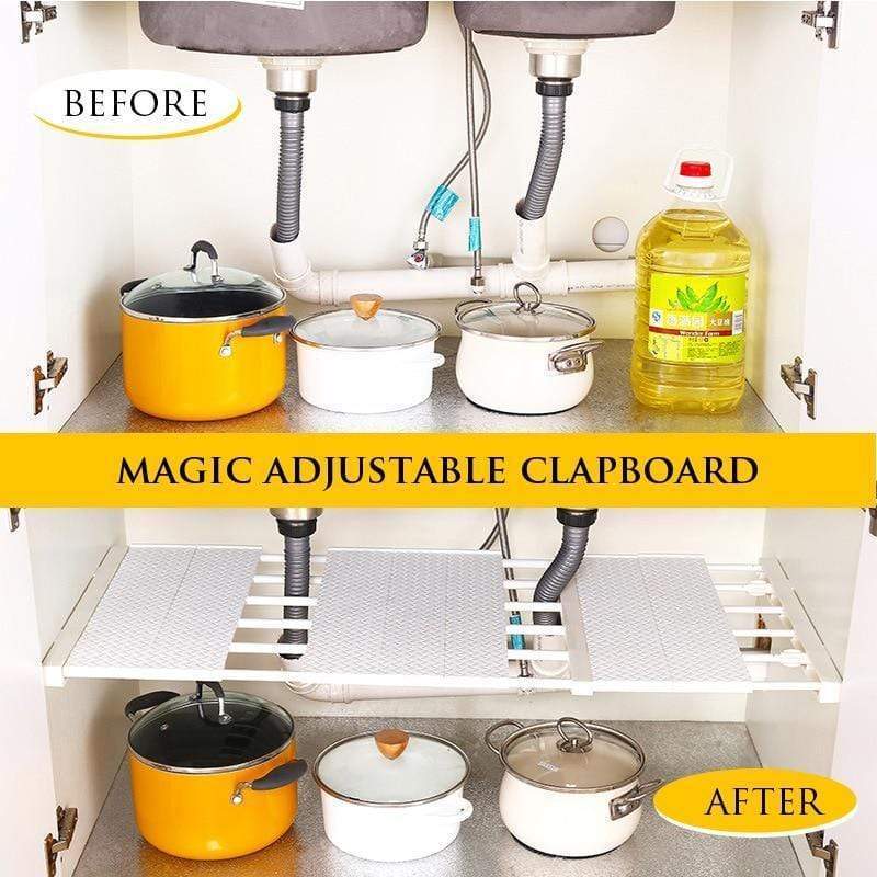 Closet Shelf Organizer Adjustable No-Drill Installation