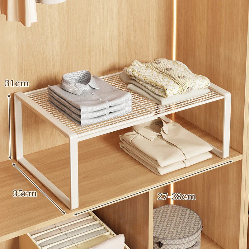 Closet Shelf Riser Adjustable Steel Stackable Storage