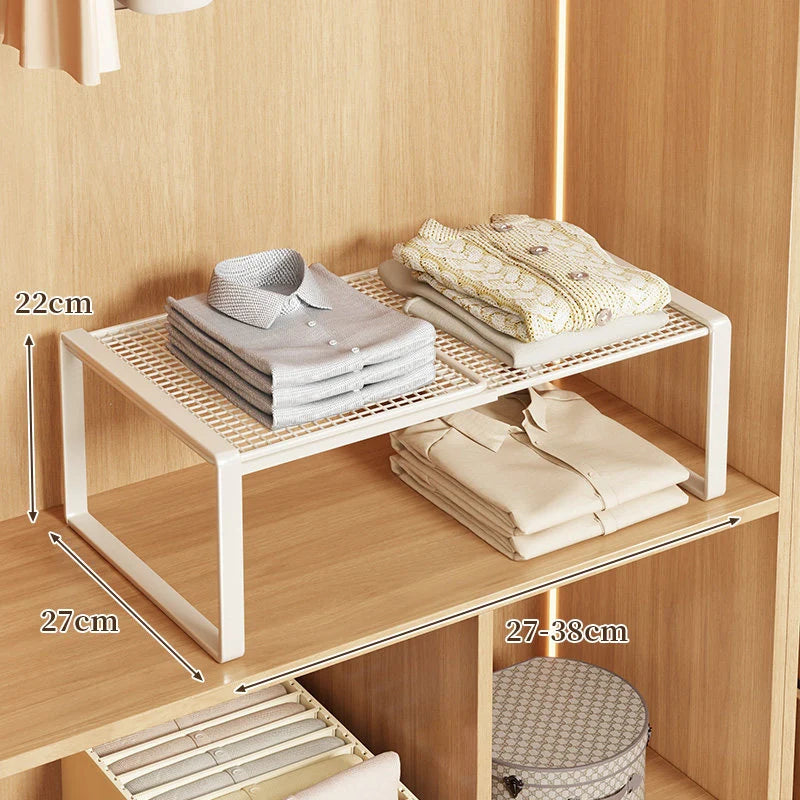 Closet Shelf Riser Adjustable Steel Stackable Storage