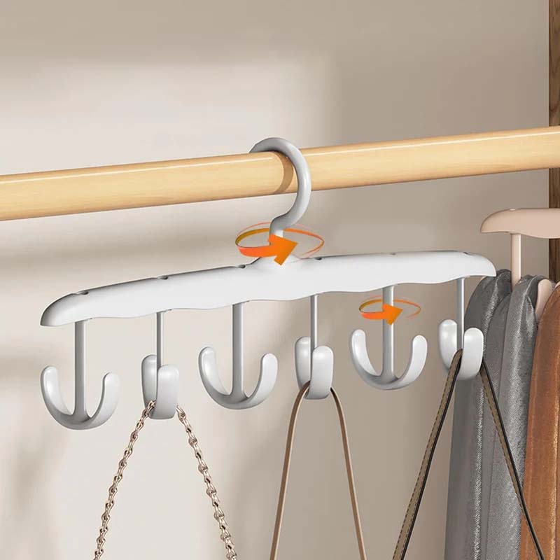 Clothes Hanger 12 Hooks 360-Degree Rotating Space-Saving