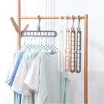 Clothes Hanger Foldable Space-Saving 360-Degree Rotating Nine-Hole