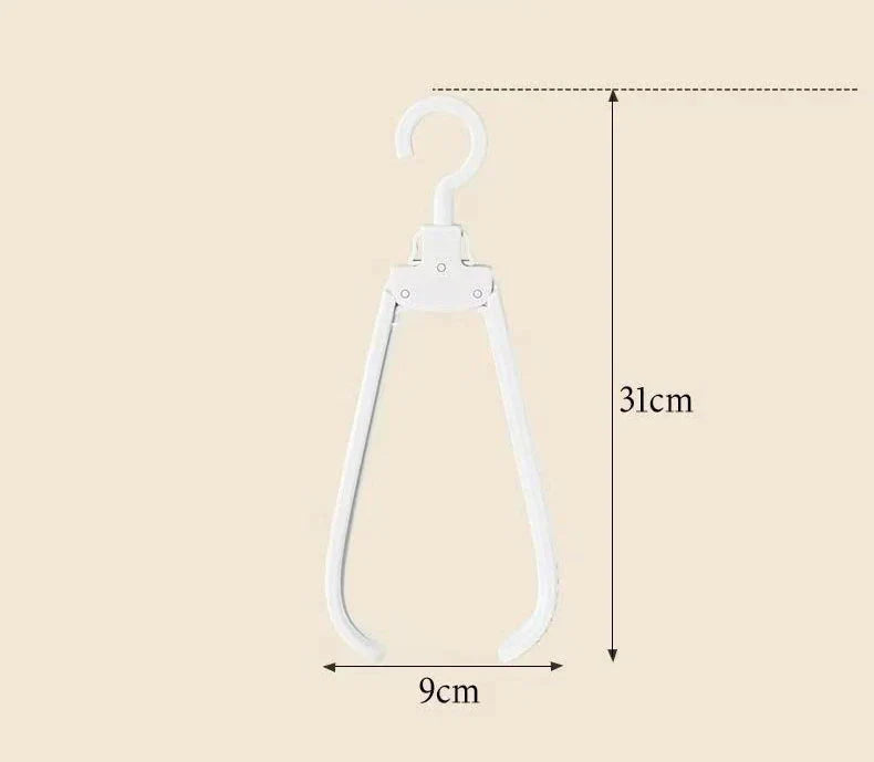 Clothes Hanger Foldable Space-Saving 360° Rotating Hook