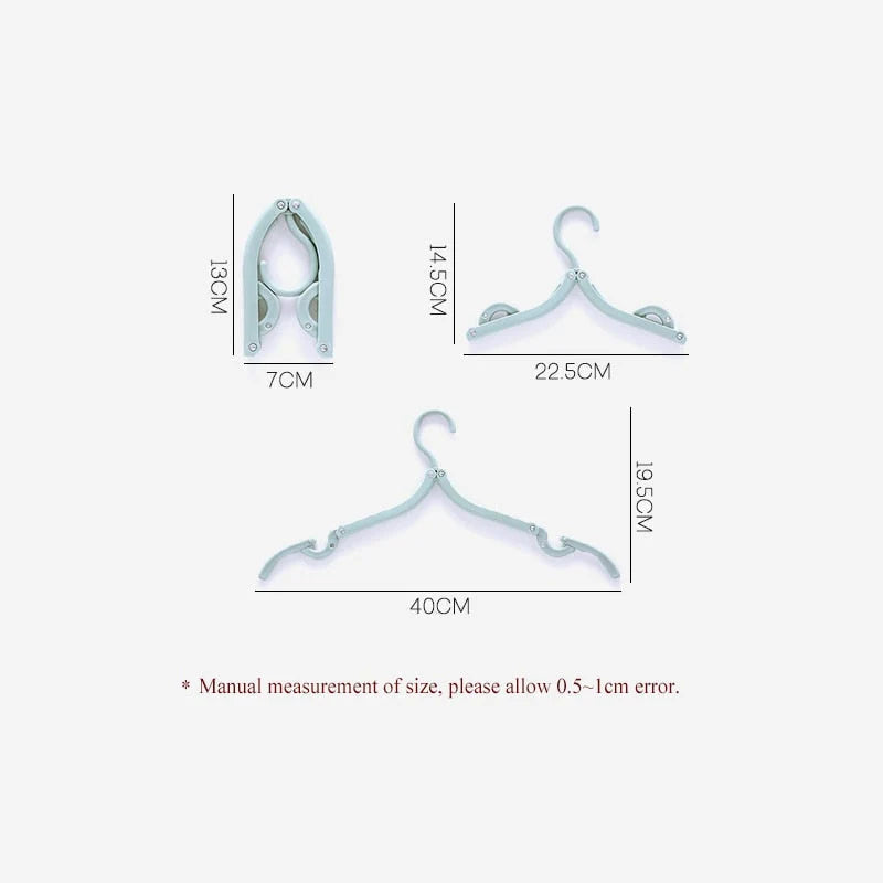 Clothes Hanger Foldable Space-Saving Sealed 񟿿