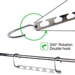 Clothes Hanger Stainless Steel Space-Saving Holds 6 Garments