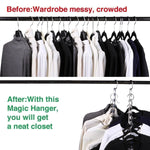 Clothes Hanger Stainless Steel Space-Saving Holds 6 Garments