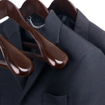 Clothes Hangers Curved Solid Wood Set of 4