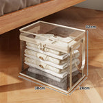 Clothes Storage Box Clear Stackable Dustproof Zipper-ClosureJapgolly