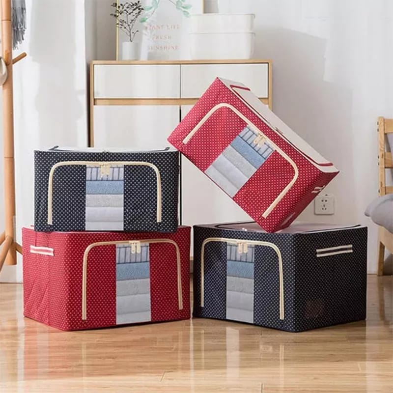 Clothes Storage Box Stackable Foldable 14.5 Gallon
