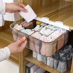 Clothing Drawer Organizer Transparent Stackable Breathable Washable