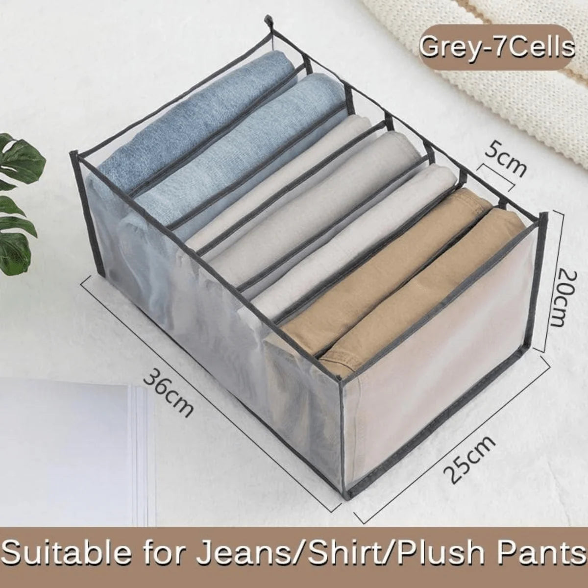 Clothing Organizer Multi-Grid Foldable Stackable