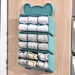 Clothing Organizer Shelf Self-Adhesive 3-Tier 120L Capacity