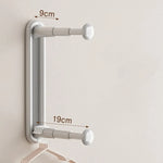 Clothing Rack Wall-Mounted Dual Rods Height-Adjustable ABS Plastic