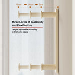Clothing Rack Wall-Mounted Dual Rods Height-Adjustable ABS Plastic