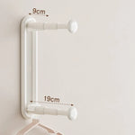 Clothing Rack Wall-Mounted Dual Rods Height-Adjustable ABS Plastic