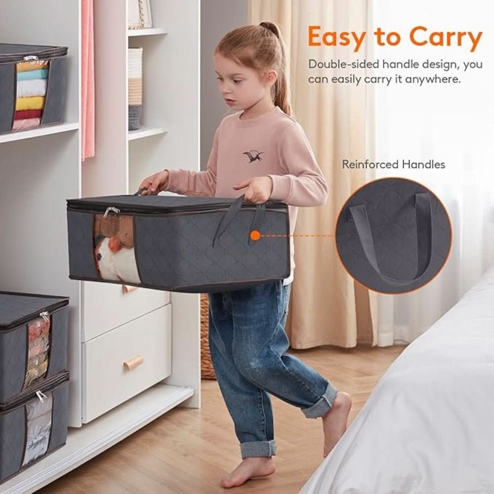 Clothing Storage Bag Breathable Clear Window Foldable