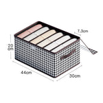 Clothing Storage Box Clear Lid 6 Compartments Stackable
