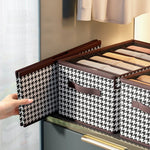 Clothing Storage Box Clear Lid 6 Compartments Stackable