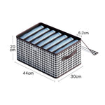 Clothing Storage Box Clear Lid 6 Compartments Stackable