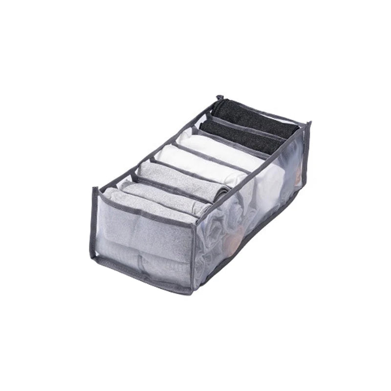 Clothing Storage Organizer Compartmented Foldable Mesh