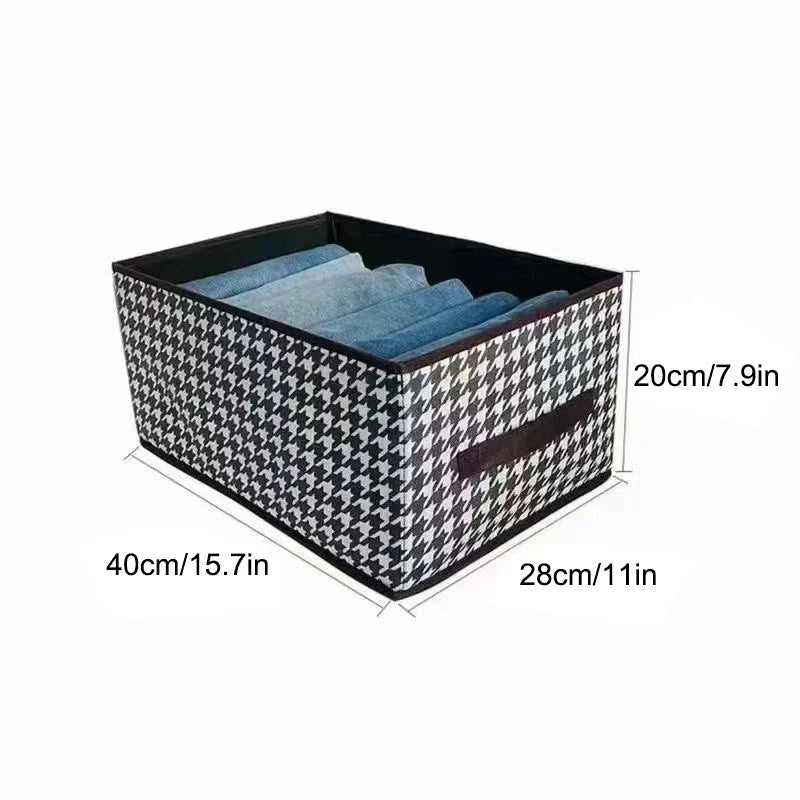 Clothing Storage Organizer Foldable Stackable With Handles