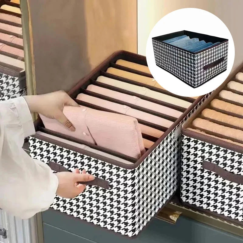 Clothing Storage Organizer Foldable Stackable With Handles