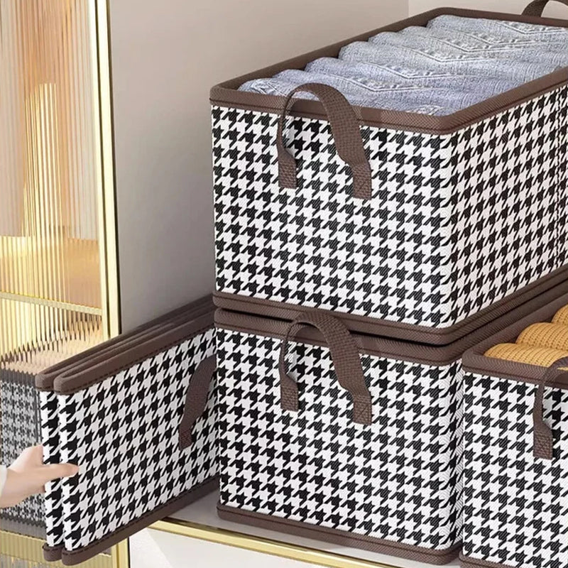 Clothing Storage Organizer Foldable Stackable With Handles