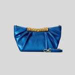 Clutch Bag Leather Foldover Design Detachable Strap