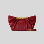 Clutch Bag Leather Foldover Design Detachable Strap