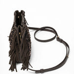 Clutch Bag Sequined Fringe Detail With Handle