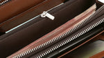 Clutch Wallet Faux Leather Dual Zip 14 Card Slots