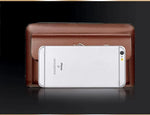 Clutch Wallet Faux Leather Dual Zip 14 Card Slots