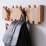 Coat Stand Piano-Inspired Handcrafted Wood 4–10 Hooks