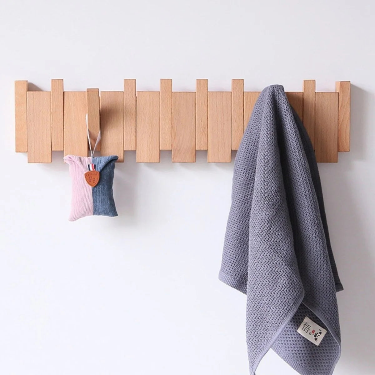 Coat Stand Piano-Inspired Handcrafted Wood 4–10 Hooks