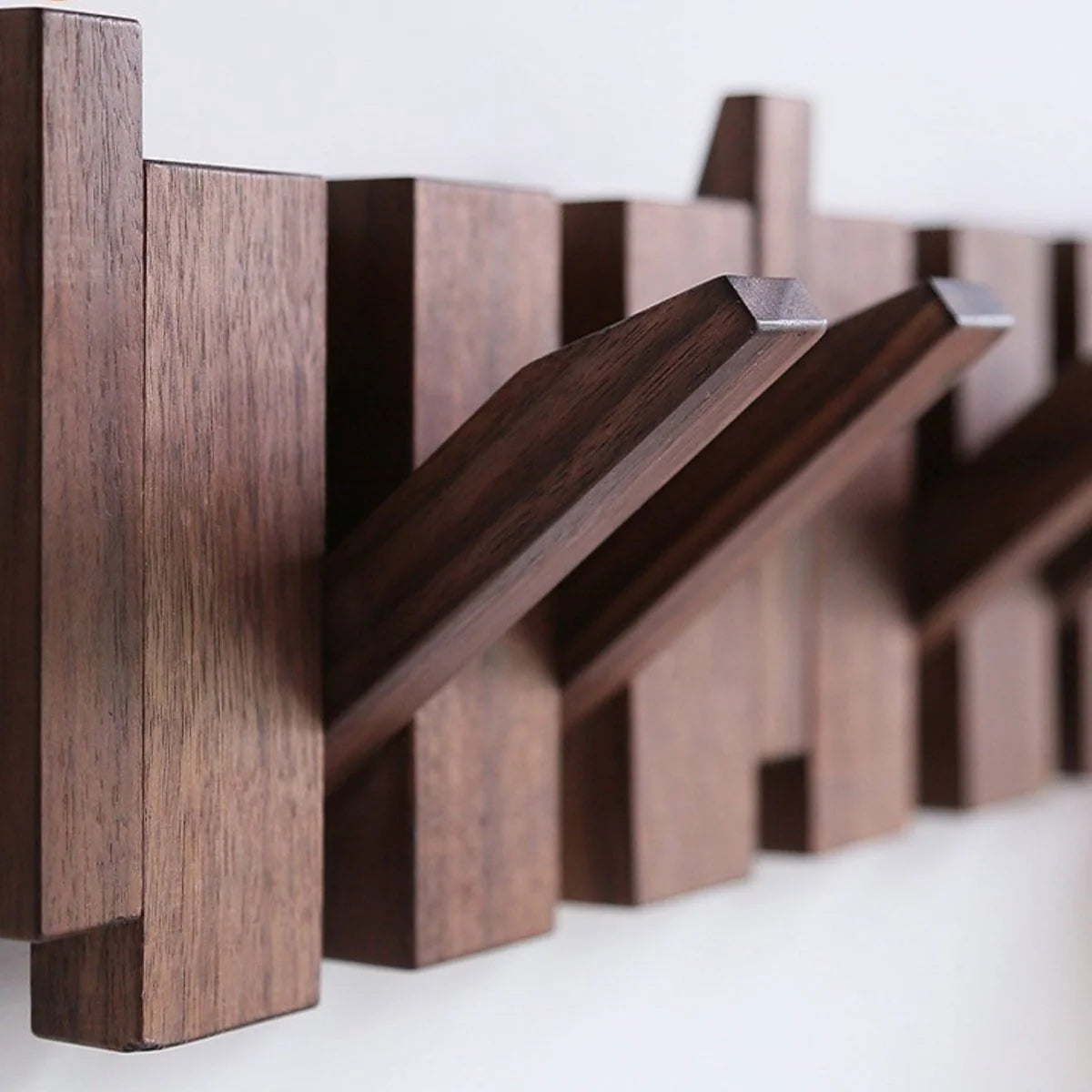 Coat Stand Piano-Inspired Handcrafted Wood 4–10 Hooks