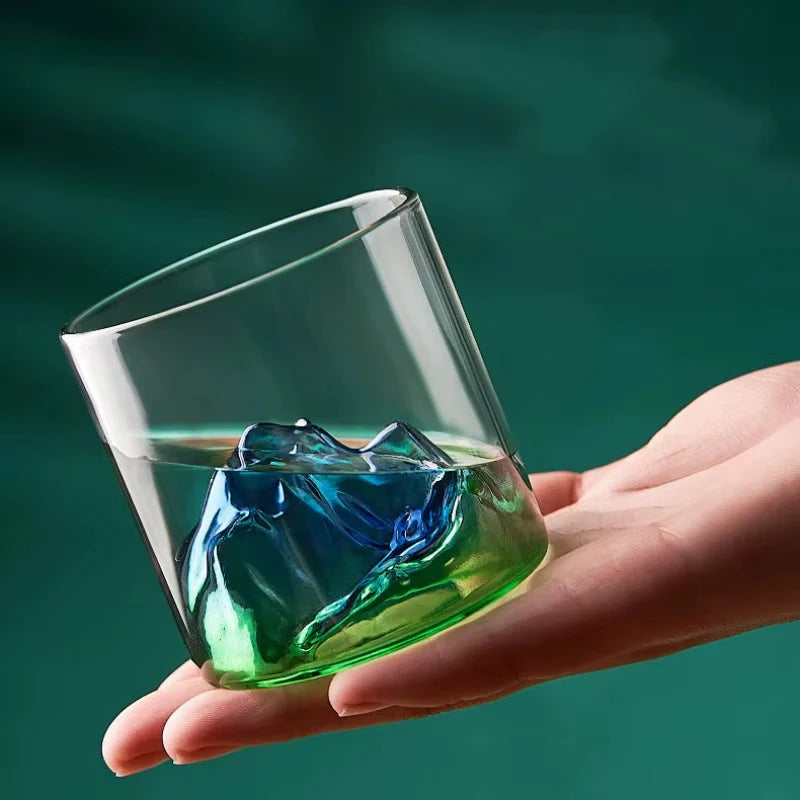 Cocktail Glass Crystal Mountain-Inspired Shape 6.1 Fl Oz