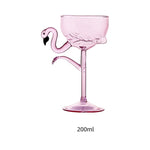 Cocktail Glass Flamingo Stem Clear Glass