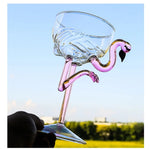 Cocktail Glass Flamingo Stem Clear Glass
