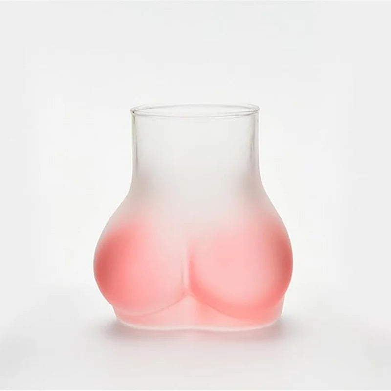 Cocktail Glass Sculpted Design Pink Gradient