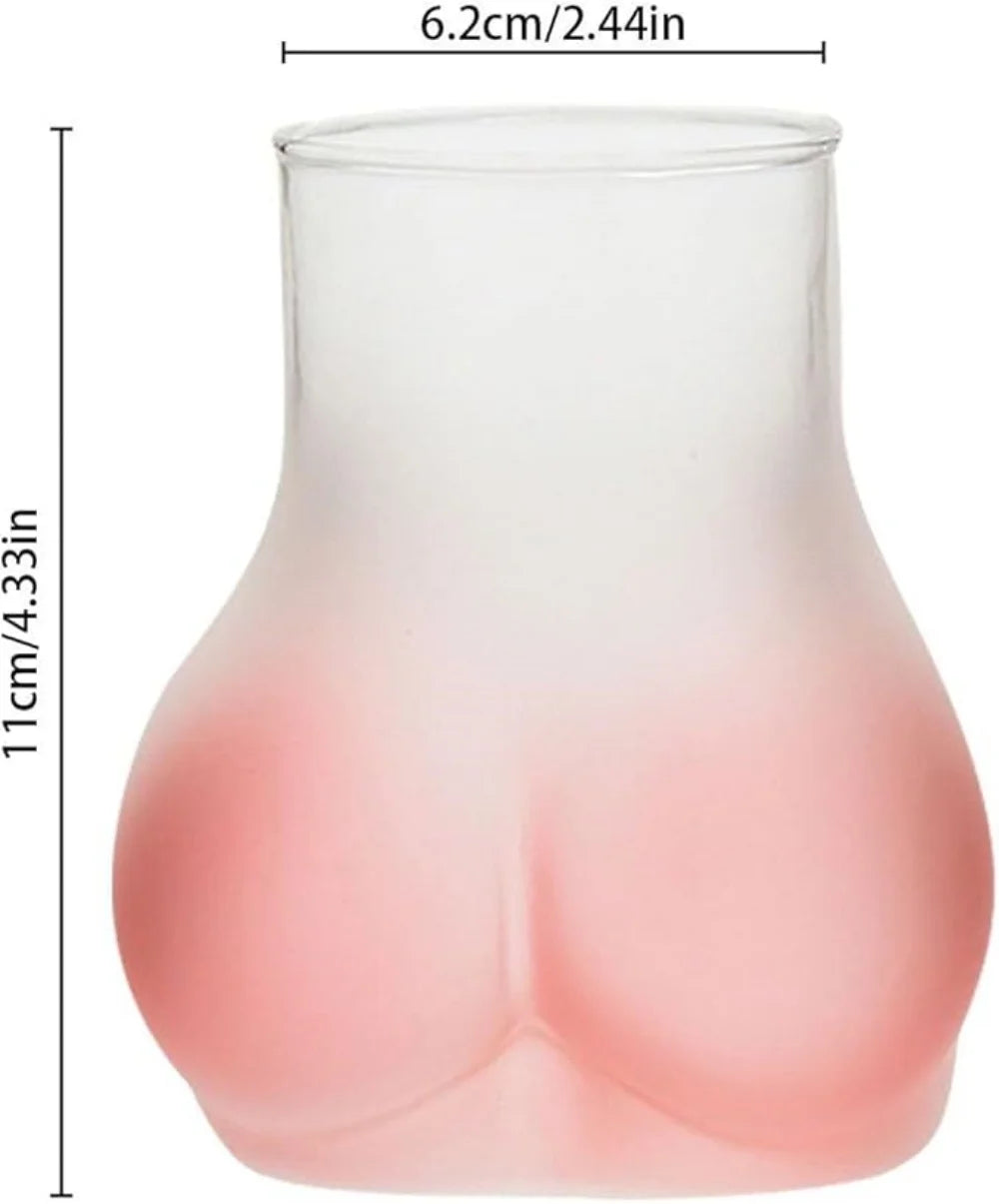 Cocktail Glass Sculpted Design Pink Gradient