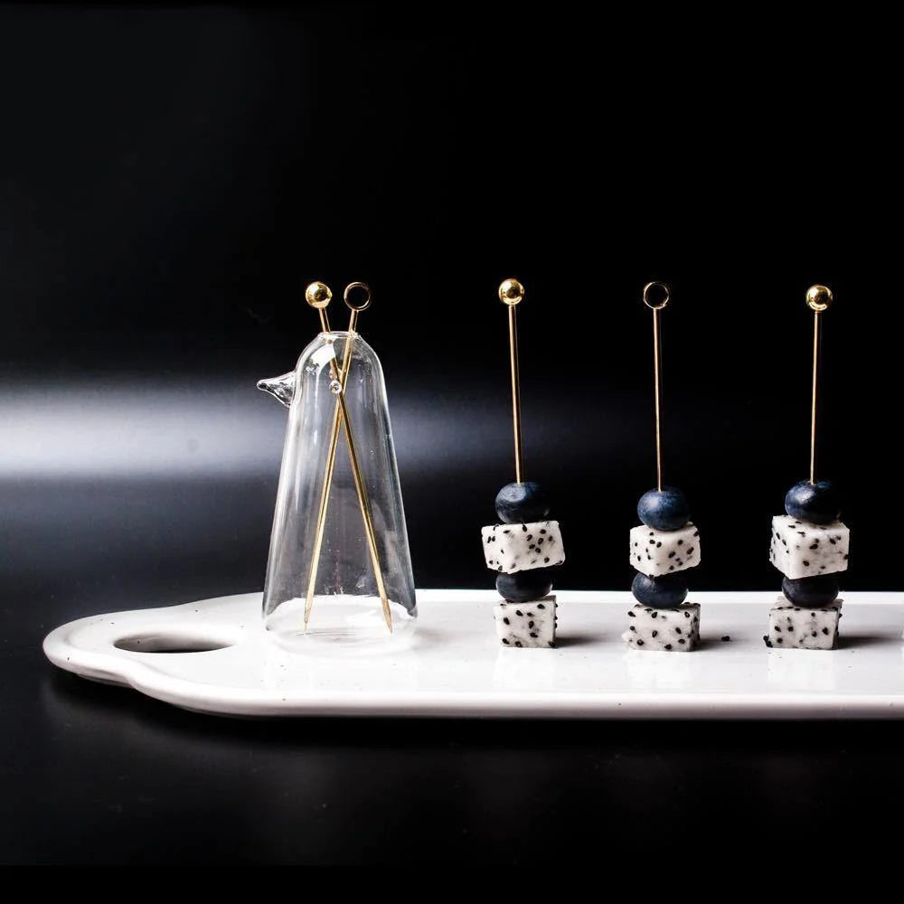 Cocktail Picks Stainless Steel Set of 6