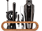 Cocktail Shaker Set Stainless Steel 10-Piece With Storage Stand