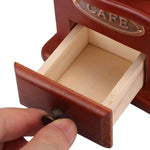 Coffee Grinder Wooden Hand Crank Adjustable Grind