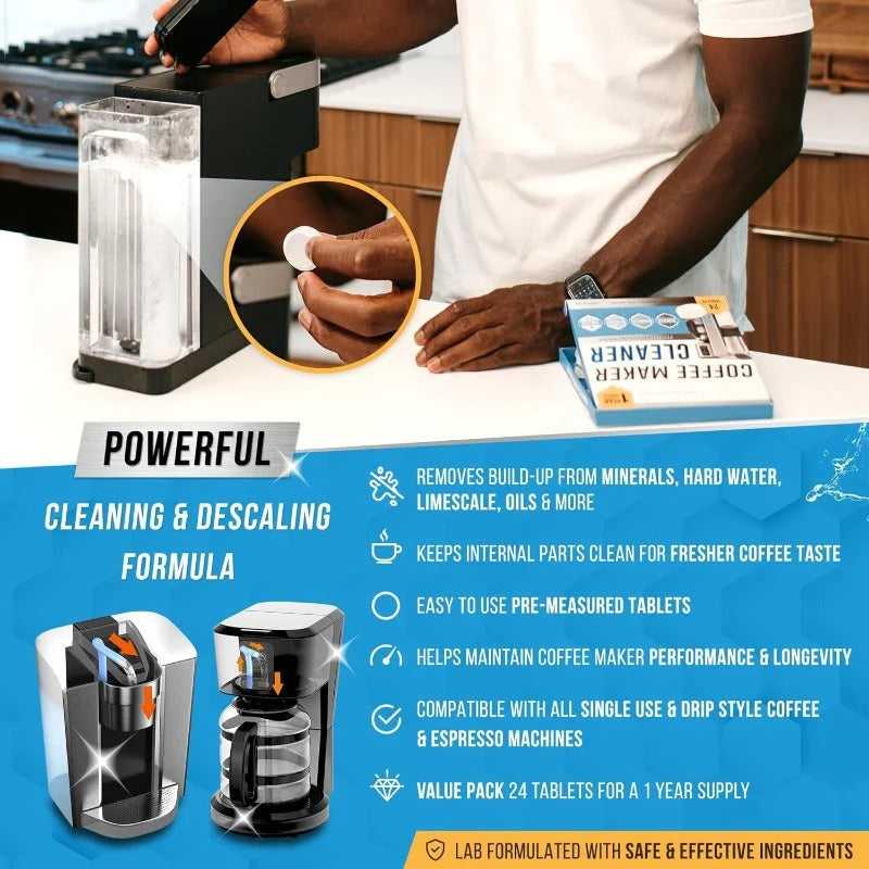 Coffee Machine Descaling Tablets Pre-Measured Multi-Pack