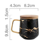 Coffee Mug Ceramic With Lid & Spoon