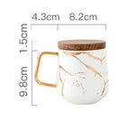 Coffee Mug Ceramic With Lid & Spoon