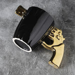 Coffee Mug Porcelain Ceramic Revolver Grip 11.8 Oz
