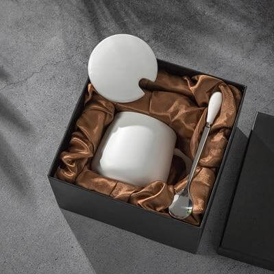 Coffee Mug Set Porcelain Marble Design