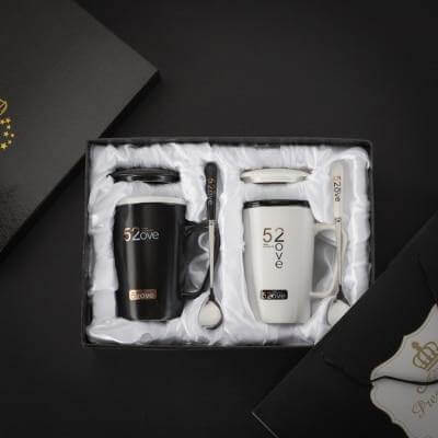 Coffee Mug Set Porcelain Marble Design