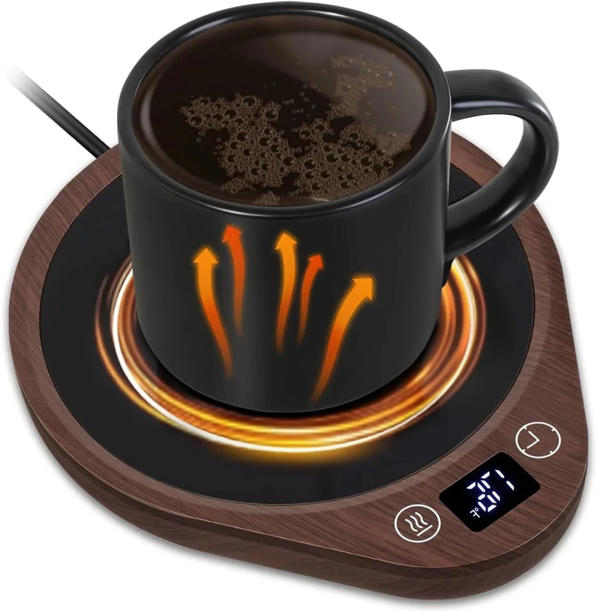 Coffee Mug Warmer Adjustable Heat & Auto Shut-Off
